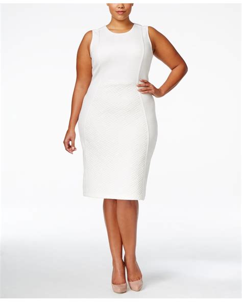 calvin klein plus size white dress|calvin klein plus size clearance.